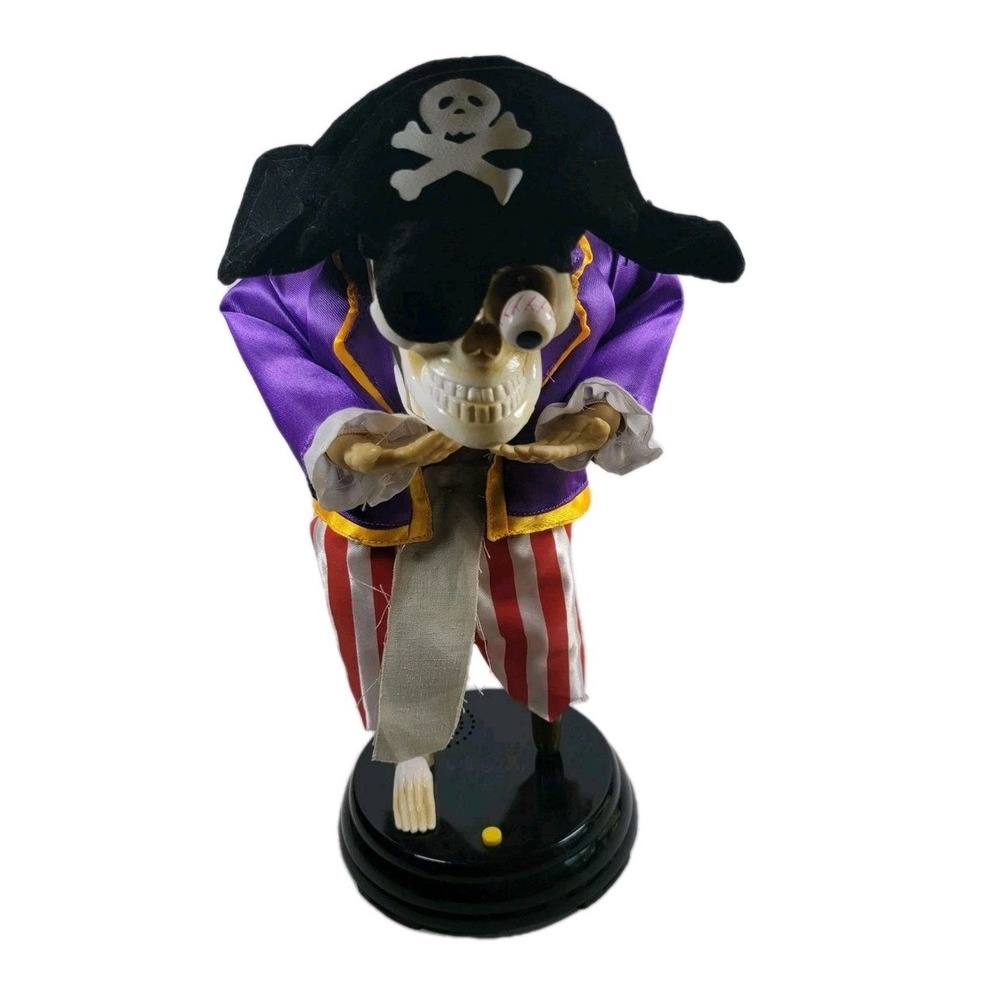 Gemmy Animated Dance Sing Halloween Pirate Skeleton Head Be-Holders‎